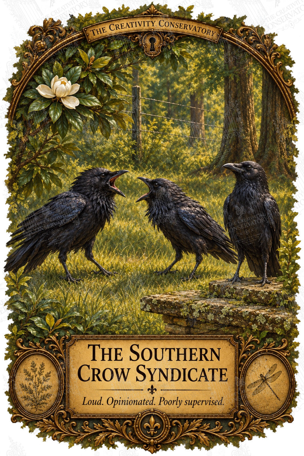 The Southern Crow Syndicate artwork with Wondergate watermark; faint diagonal Wondergate watermark across the entire image