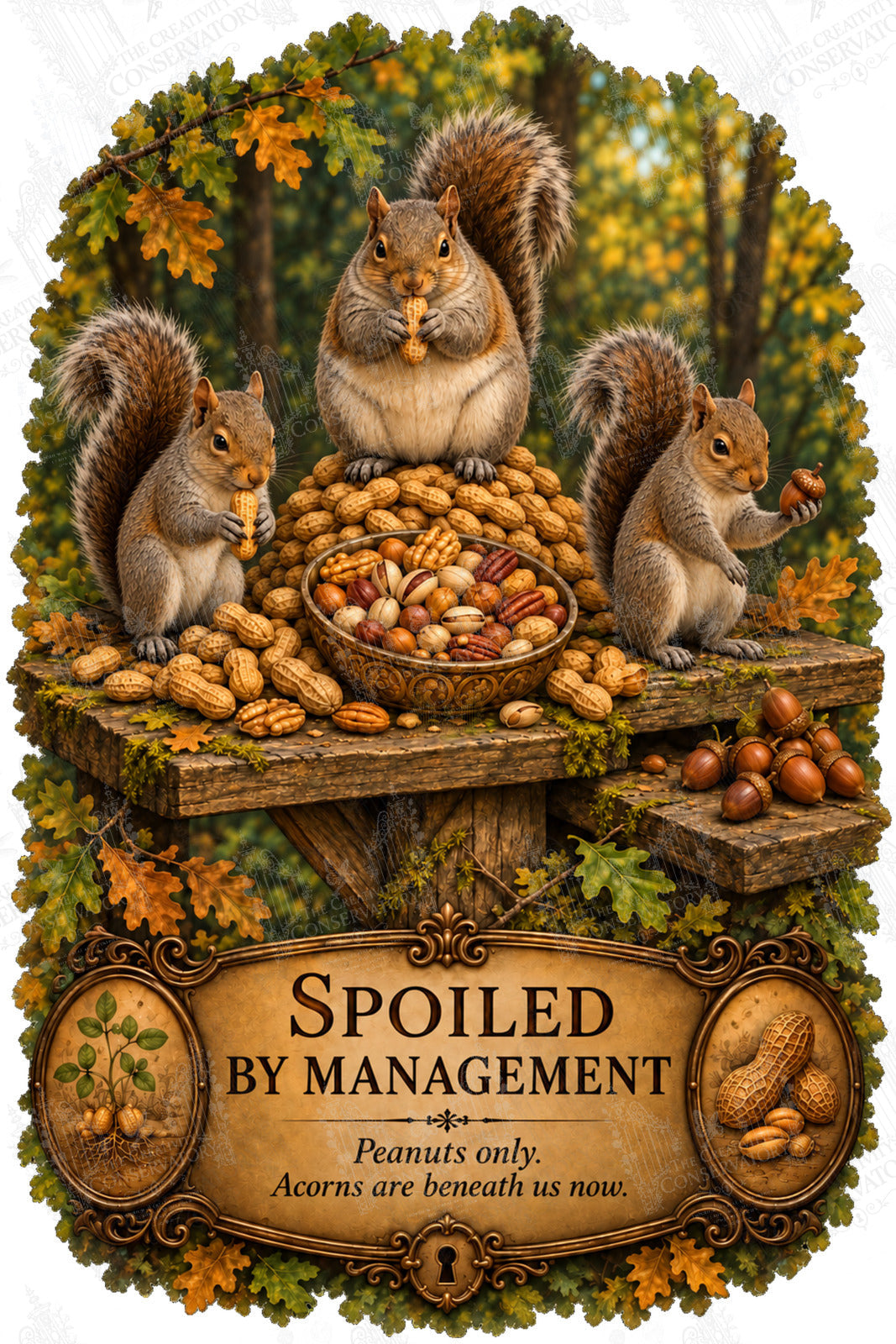 Spoiled by Management artwork with Wondergate watermark; faint diagonal Wondergate watermark across the entire image