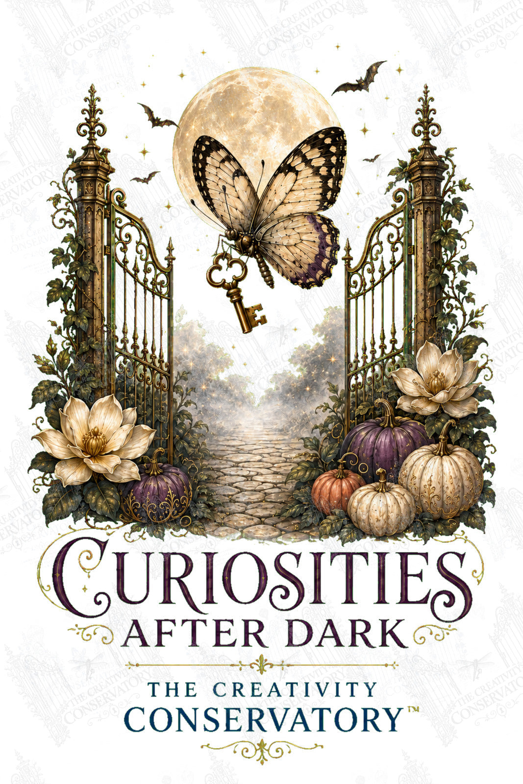 Curiosities After Dark artwork with Wondergate watermark; faint diagonal Wondergate watermark across the entire image