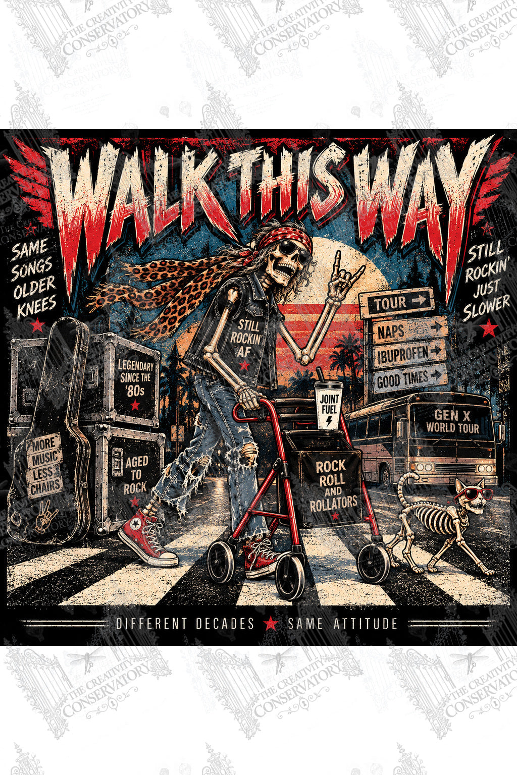 Walk This Way artwork with Wondergate watermark; faint diagonal Wondergate watermark across the entire image