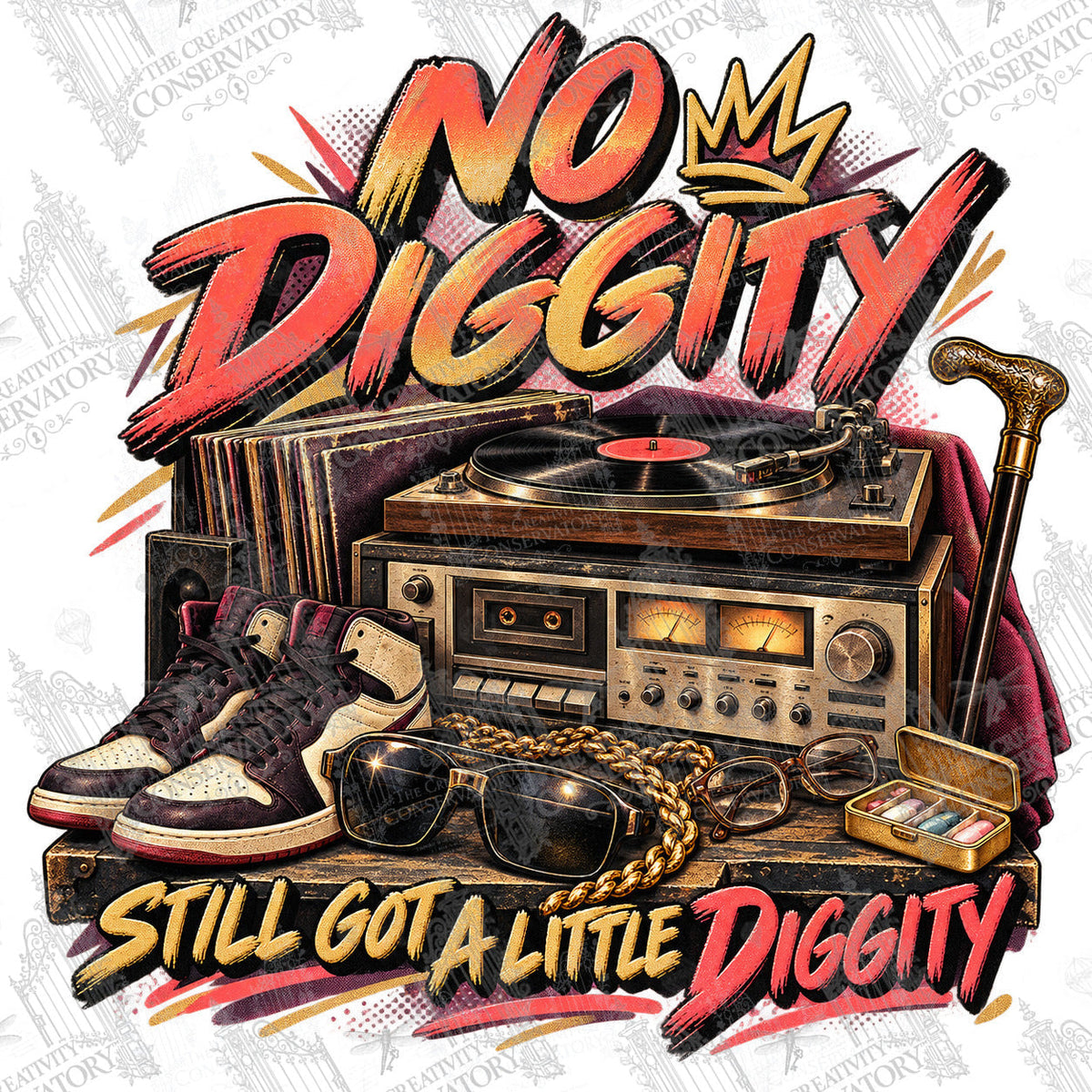 No Diggity—Still Got a Little Diggity artwork with Wondergate watermark; visible repeating Wondergate watermark across the entire photograph