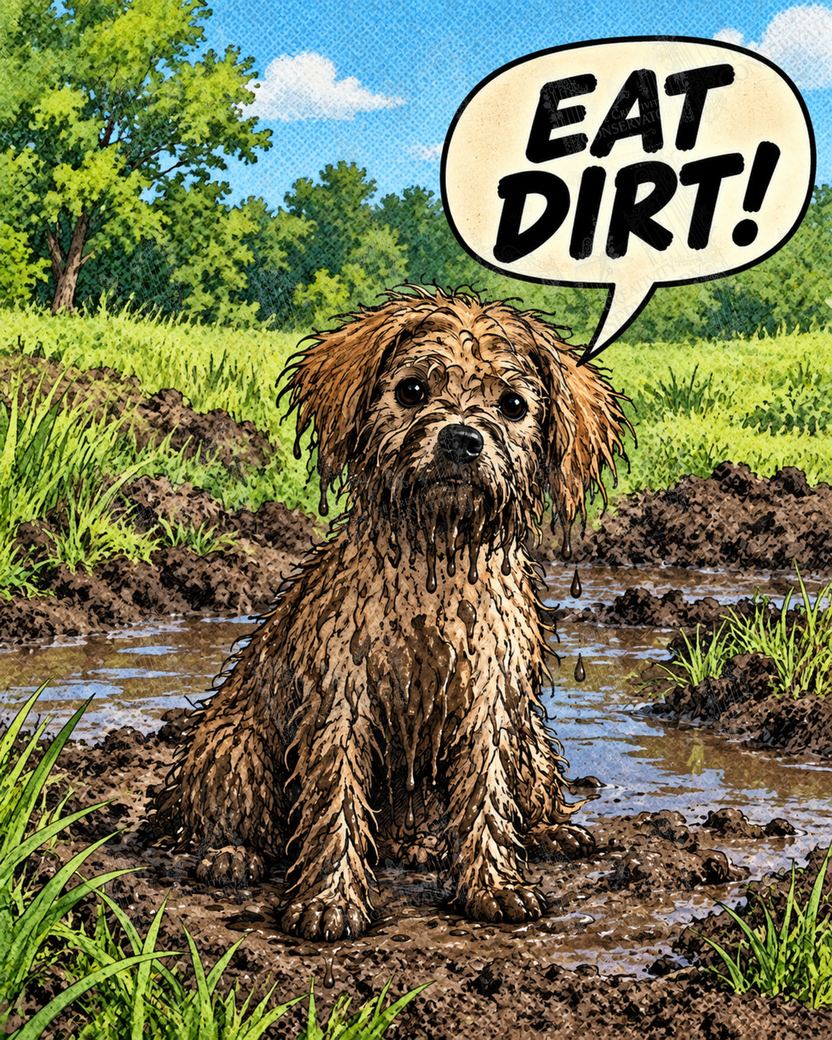 Eat Dirt, Princess artwork with Wondergate watermark; faint diagonal Wondergate watermark across the entire image