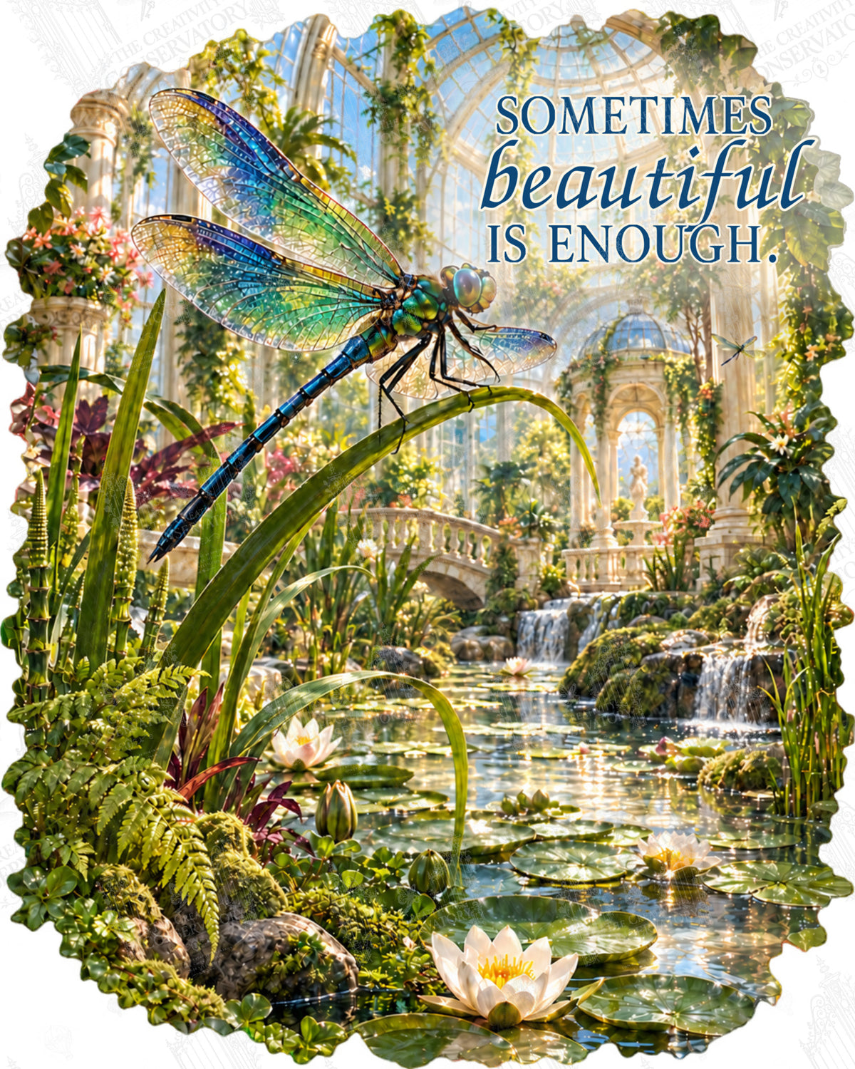 Sometimes Beautiful Is Enough artwork with Wondergate watermark; faint diagonal Wondergate watermark across the entire image