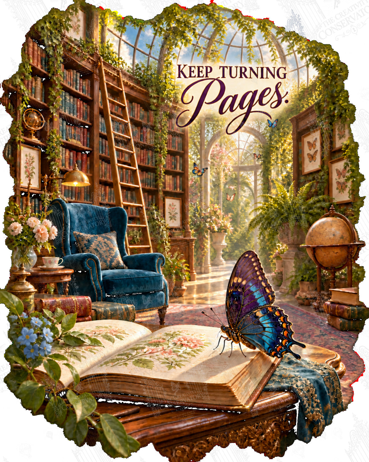 Keep Turning Pages artwork with Wondergate watermark; faint diagonal Wondergate watermark across the entire image