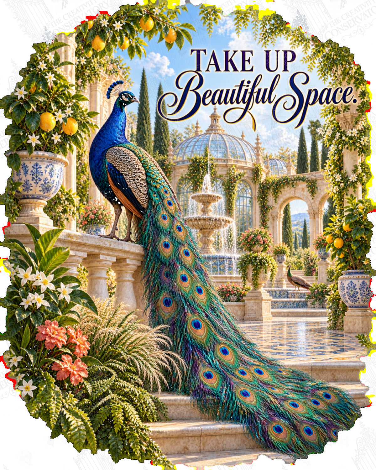 Take Up Beautiful Space artwork with Wondergate watermark; faint diagonal Wondergate watermark across the entire image