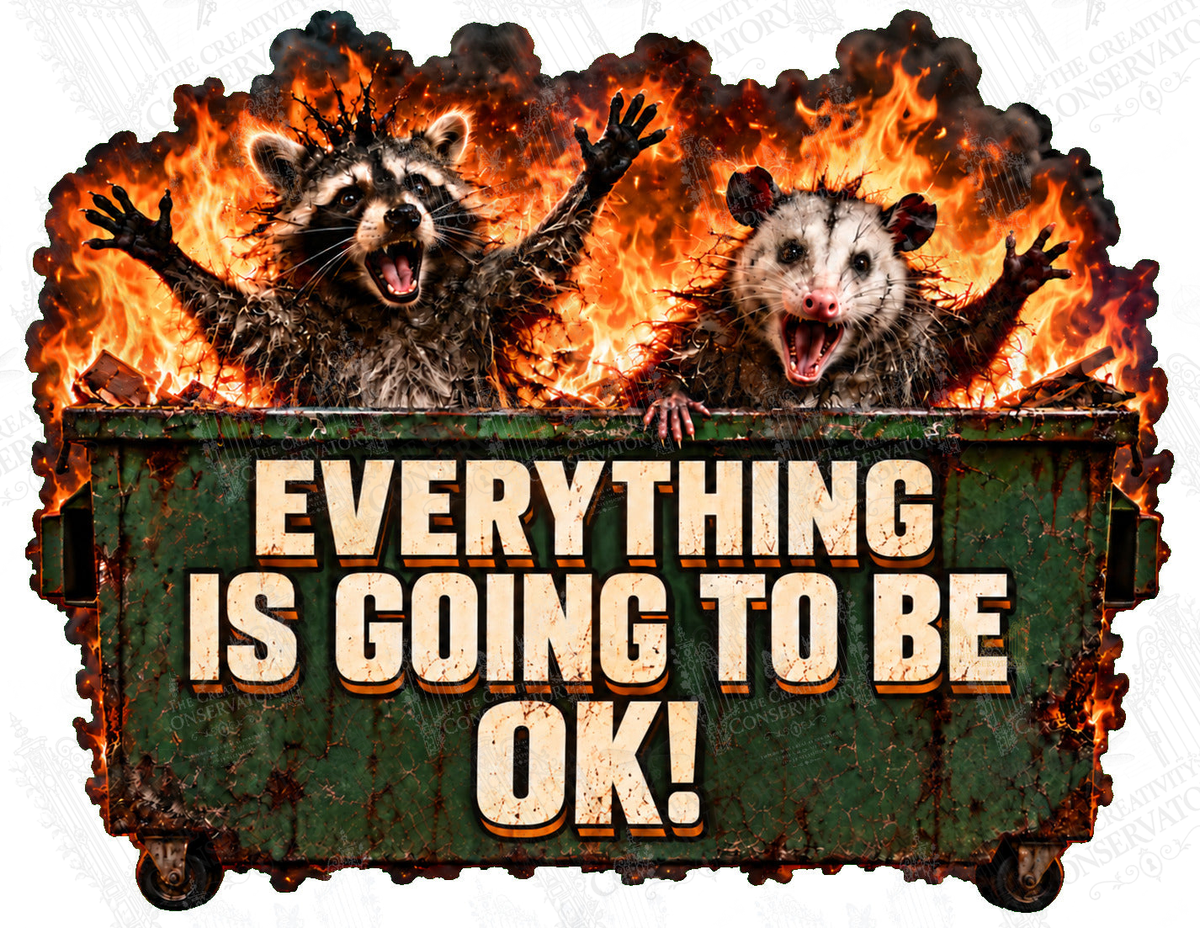 Everything Is Going to Be OK! artwork with Wondergate watermark; faint diagonal Wondergate watermark across the entire image