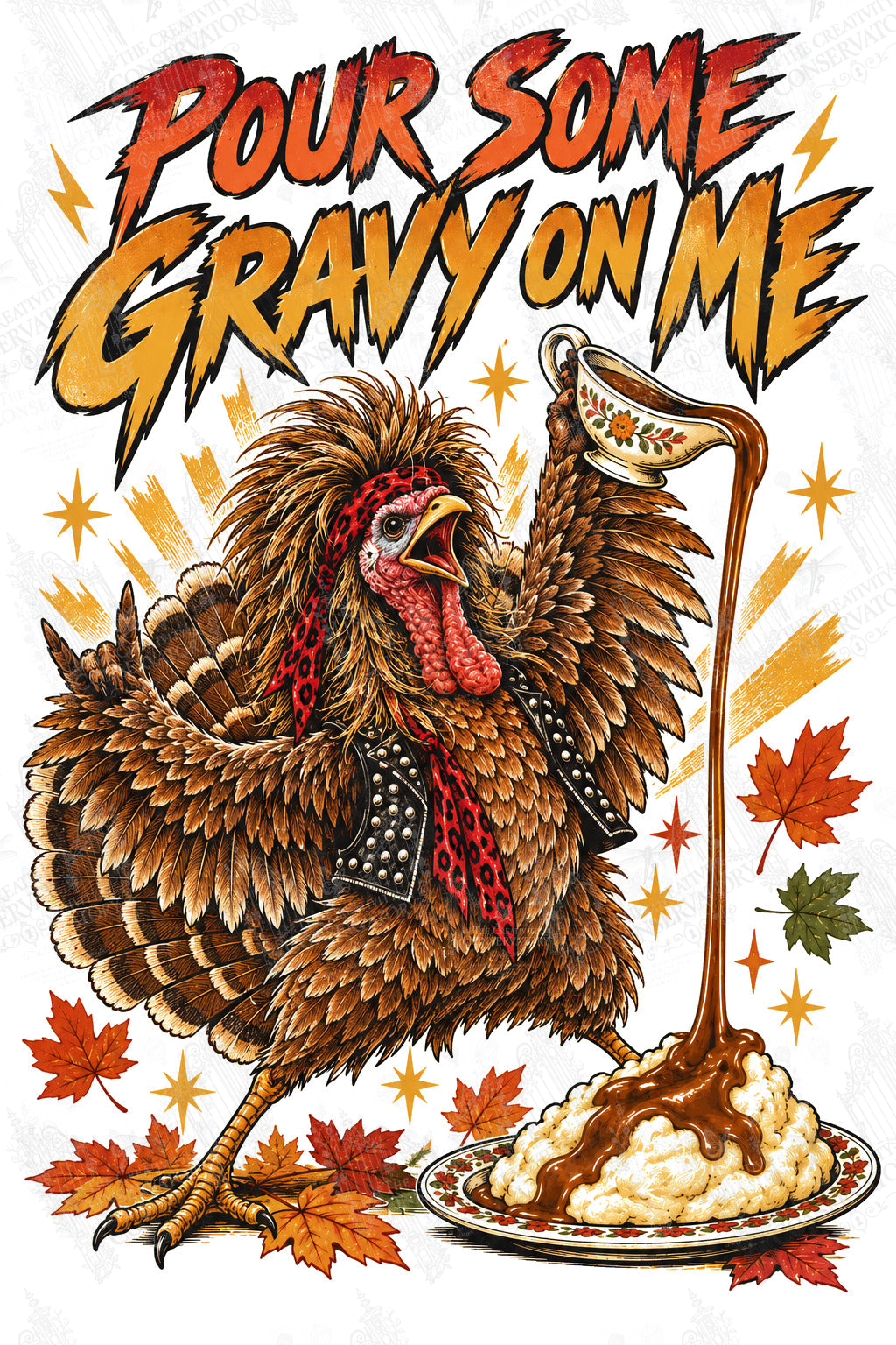 Pour Some Gravy on Me artwork with Wondergate watermark; faint diagonal Wondergate watermark across the entire image