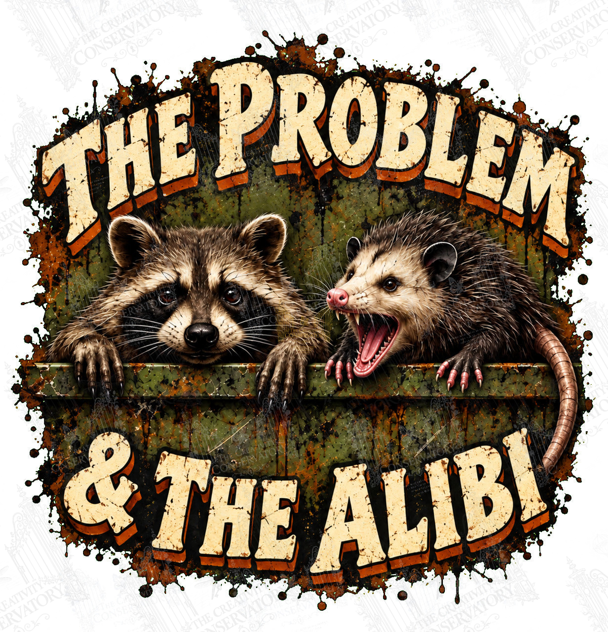 The Problem and the Alibi artwork with Wondergate watermark; faint diagonal Wondergate watermark across the entire image